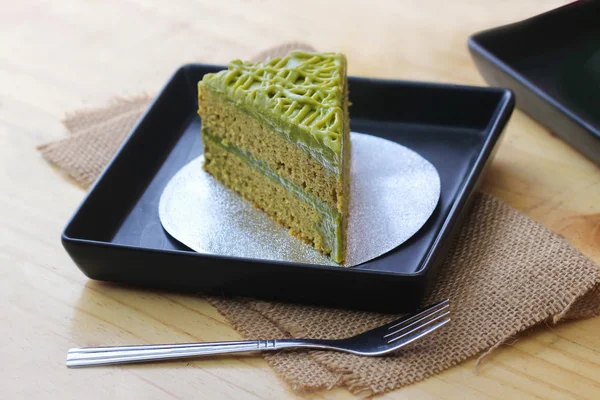 Grüner Tee Kuchen Hausgemachte Bäckerei — Stockfoto