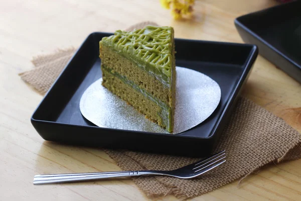 Grüner Tee Kuchen Hausgemachte Bäckerei — Stockfoto