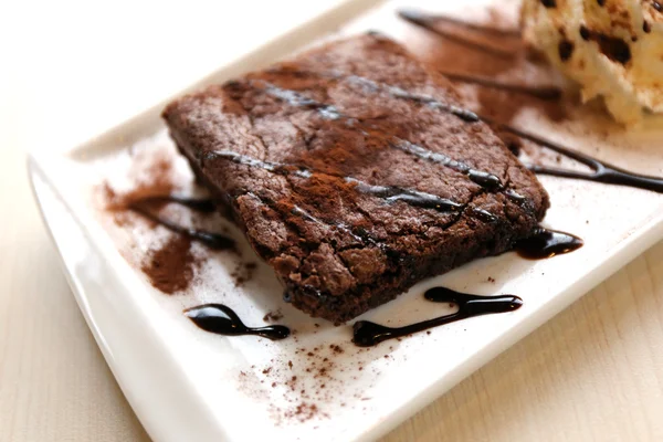 Brownies Šlehačka Pekárna — Stock fotografie