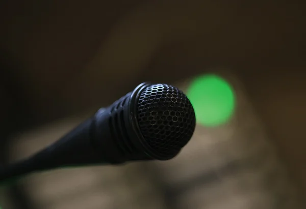 Close-up van microfoon, Receptie — Stockfoto