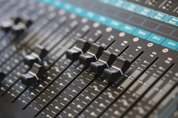 Switch Ljud Regulator Mixer Styrelse Bakgrund — Stockfoto
