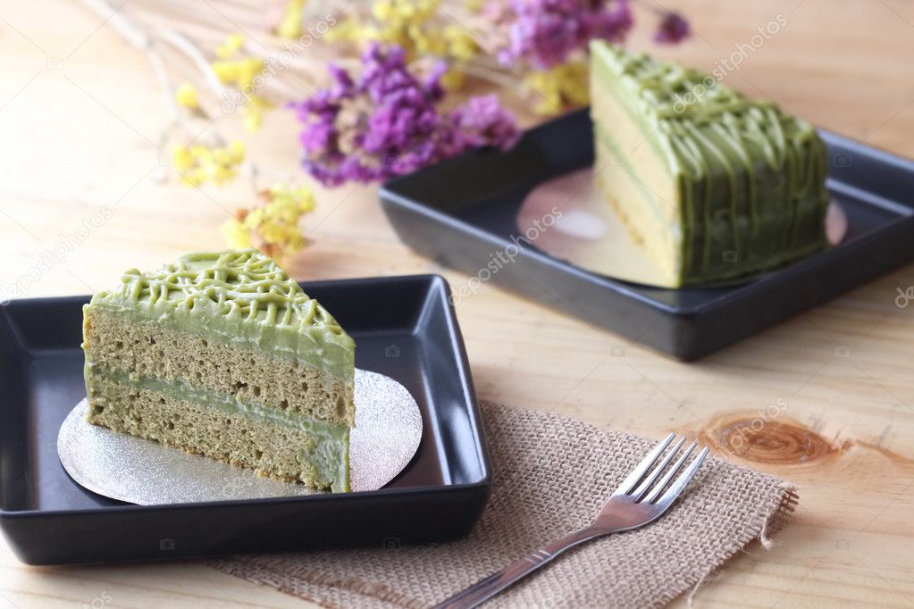 green tea cake, homenade bakery