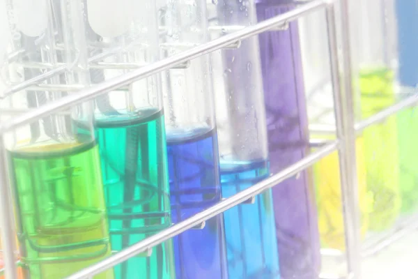 다채로운 테스트 튜브, 화학, 과학, 실험실, — 스톡 사진