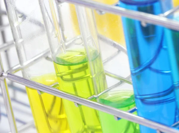 Colorido tubo de ensayo, Química, Ciencia, Laboratorio , — Foto de Stock