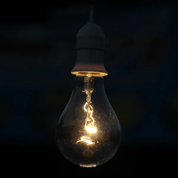 Cloe up lungsten filament light lamp — Stock Photo, Image