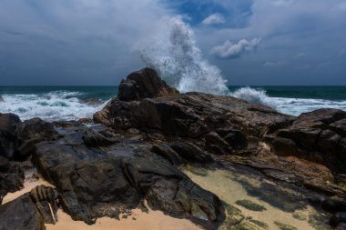 Unawatuna plaj. Sri Lanka