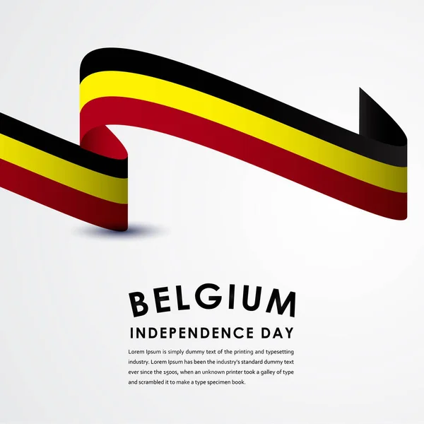 Felices Celebraciones Del Día Independencia Bélgica Vector Template Design Illustration — Archivo Imágenes Vectoriales
