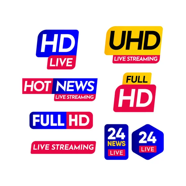 Live Uhd Live Streamen Hot News Live Streamen Live Streamen — Stockvector