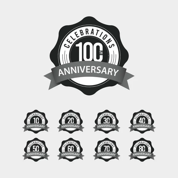 100 Jahr Feier Vector Template Design Illustration — Stockvektor