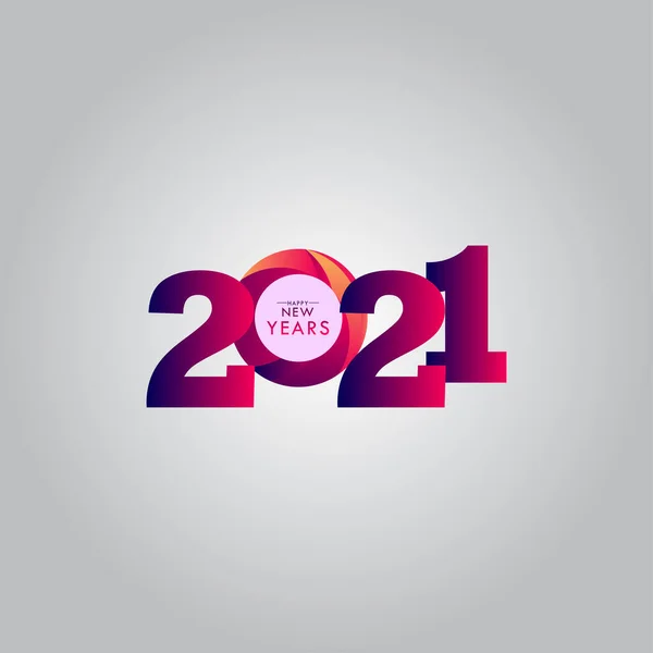 Gelukkig Nieuwjaar 2021 Celebration Vector Template Ontwerp Illustratie — Stockvector