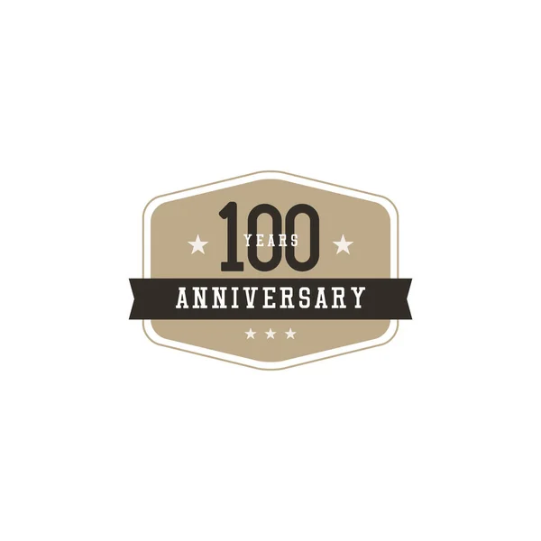 100 Anos Celebração Aniversário Vector Template Design Ilustração — Vetor de Stock