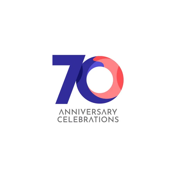 70 Years Anniversary Celebration Vector Template Design Illustration