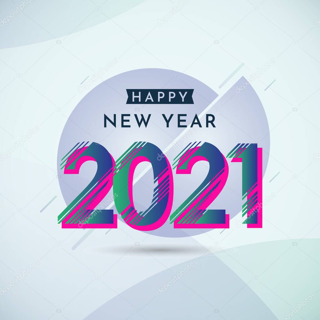 Happy New Years 2021 Celebration Vector Template Design Illustration