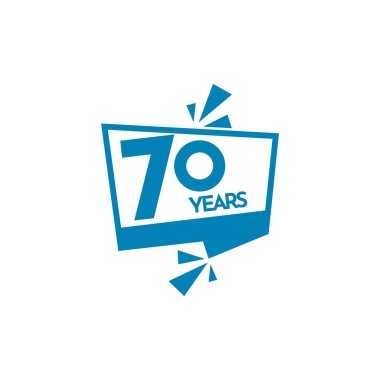 70. Yıldönümü Kutlama Vektör Şablonu Tasarım İllüstrasyonu