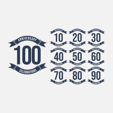 100. yıl dönümü kutlama Vektör Şablonu Tasarım Çizimi