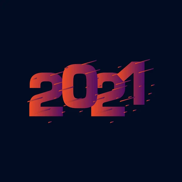 Щасливі Нові 2021 Святкування Вектор Дизайн Шаблону Ілюстрація — стоковий вектор