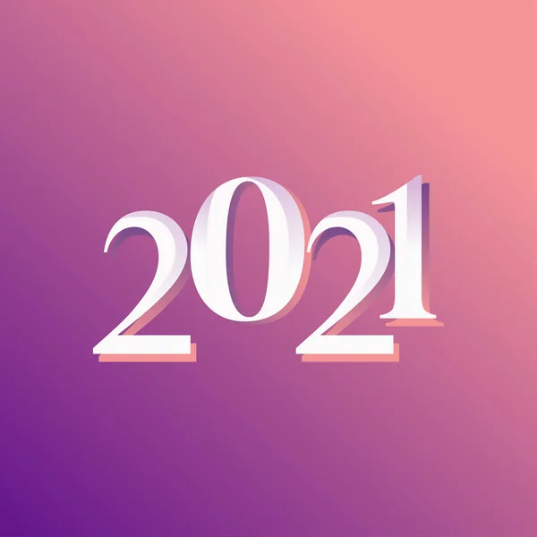 Gelukkig Nieuwjaar 2021 Celebration Vector Template Ontwerp Illustratie — Stockvector