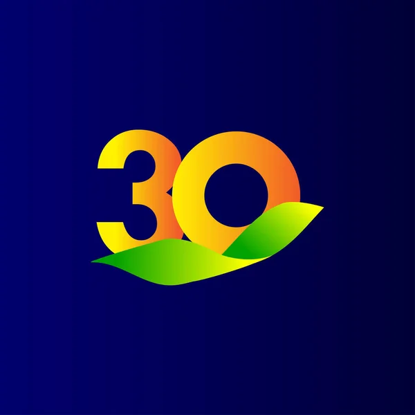 Χρόνια Επέτειος Πορτοκαλί Μπλε Εορτασμός Διάνυσμα Πρότυπο Σχεδιασμός Εικονογράφηση — Διανυσματικό Αρχείο