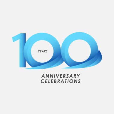100 Yıl Yıldönümü Kutlamaları Vektör Şablon Tasarımı Çizimi