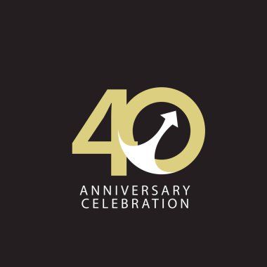 40. yıl dönümü kutlama Vektör Şablonu Tasarım İllüstrasyonu