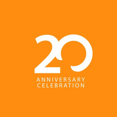 20. yıl dönümü kutlama Vektör Şablonu Tasarım İllüstrasyonu