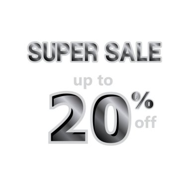 Süper Satış Etiket Vektörü Şablon Tasarım Resimlerinde% 20 'ye varan indirim