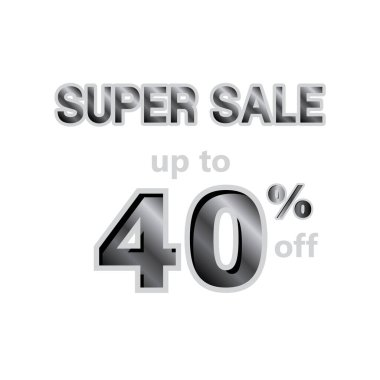 Süper Satış Etiket Vektörü Şablon Tasarım Resimlerinde% 40 'a varan indirim