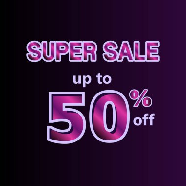 Süper Satış Etiket Vektörü Şablon Tasarım Resimlerinde% 50 'ye varan indirim
