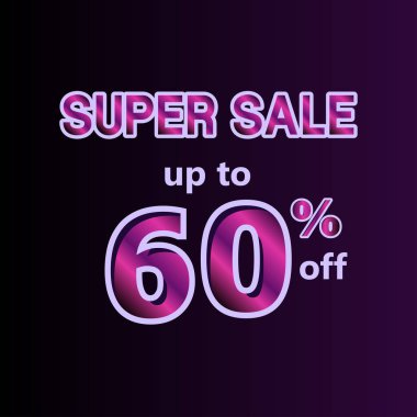 Süper Satış Etiket Vektörü Şablon Tasarım Resimlerinde% 60 'a varan indirim