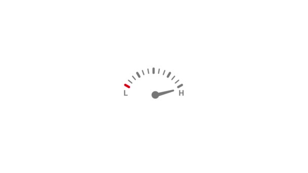Animasi Ikon Speedometer Terisolasi Pada Latar Belakang Putih — Stok Video