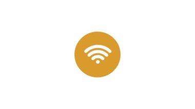 Wi-fi sinyal canlandırmalı simge. Beyaz arkaplanda izole.