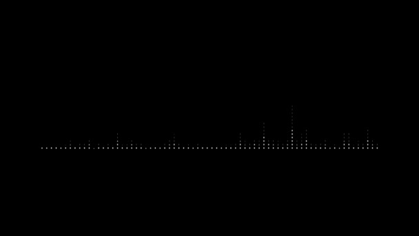 Animación Barra Móvil Ecualizador Audio Gráfico Aislado Sobre Fondo Negro — Vídeo de stock