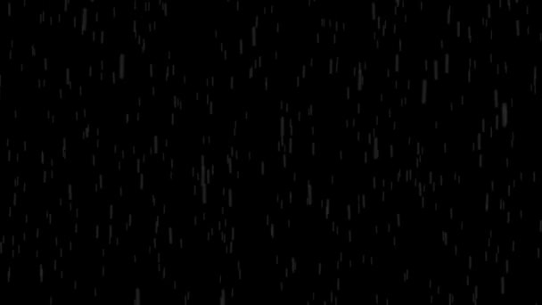 Animación Lluvia Lenta Aislado Sobre Fondo Negro — Vídeos de Stock