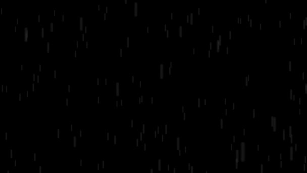 Yağmur Animasyonu Siyah Arkaplanda Izole — Stok video
