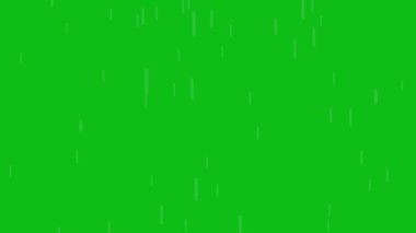 Yeşil arkaplanda hafif yağmur animasyonu. 