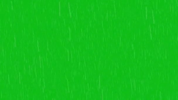 雨的动画 被绿色背景隔离 — 图库视频影像