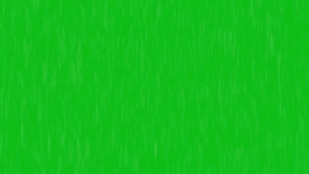 暴雨的动画 被绿色背景隔离 — 图库视频影像