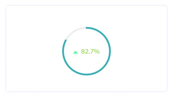 Animação Carga Circular Com Porcentagem Isolado Sobre Fundo Branco — Vídeo de Stock