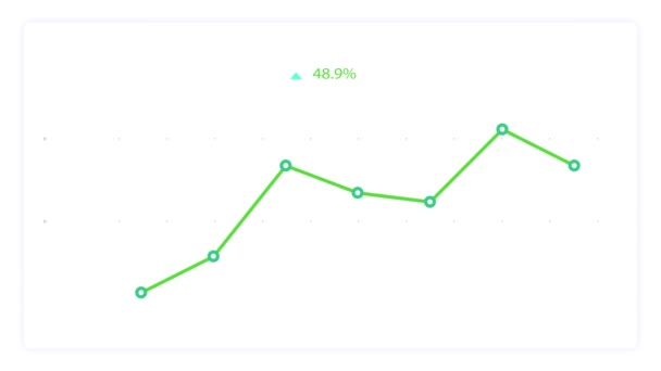 Animation Graphique Barres Croissance Isolé Sur Fond Blanc — Video