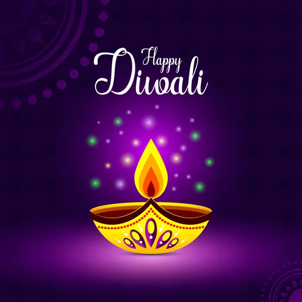 Feliz Festival Diwali Fundo Diwali Ilustração — Vetor de Stock