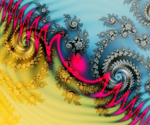 Computer Gegenereerde Abstracte Kleurrijke Fractal Kunstwerken Voor Creatief Ontwerp Kunst — Stockfoto
