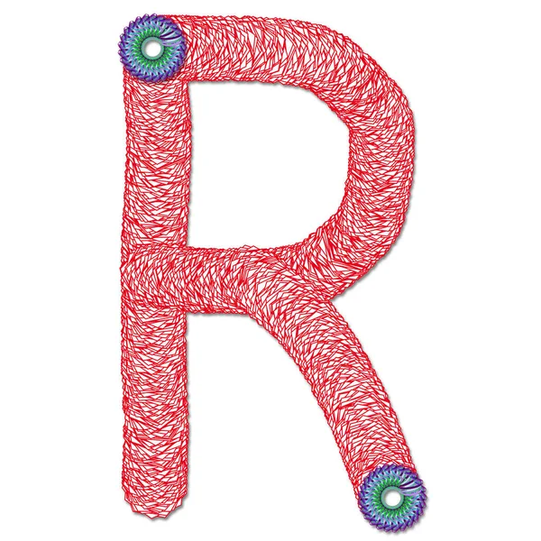 Καθιστούν Αστείο Γράμμα Αλφάβητο Σωλήνα Πολύχρωμο Fractal Καλειδοσκόπιο Αποτέλεσμα Εξωραϊσμό — Φωτογραφία Αρχείου