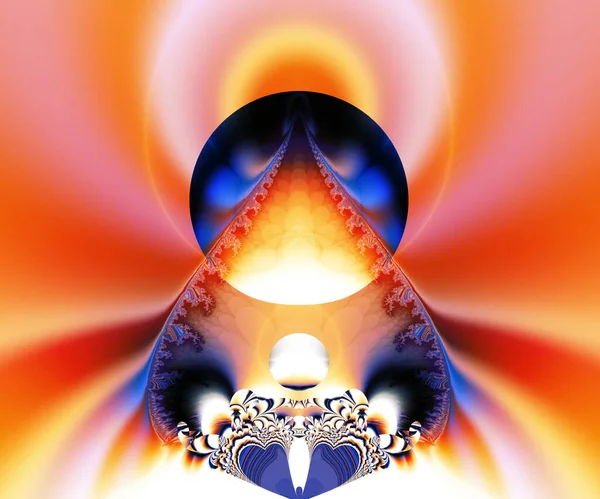 Computer Generated Abstract Colorful Fractal Artwork Creative Design Art Home — Stock Photo, Image