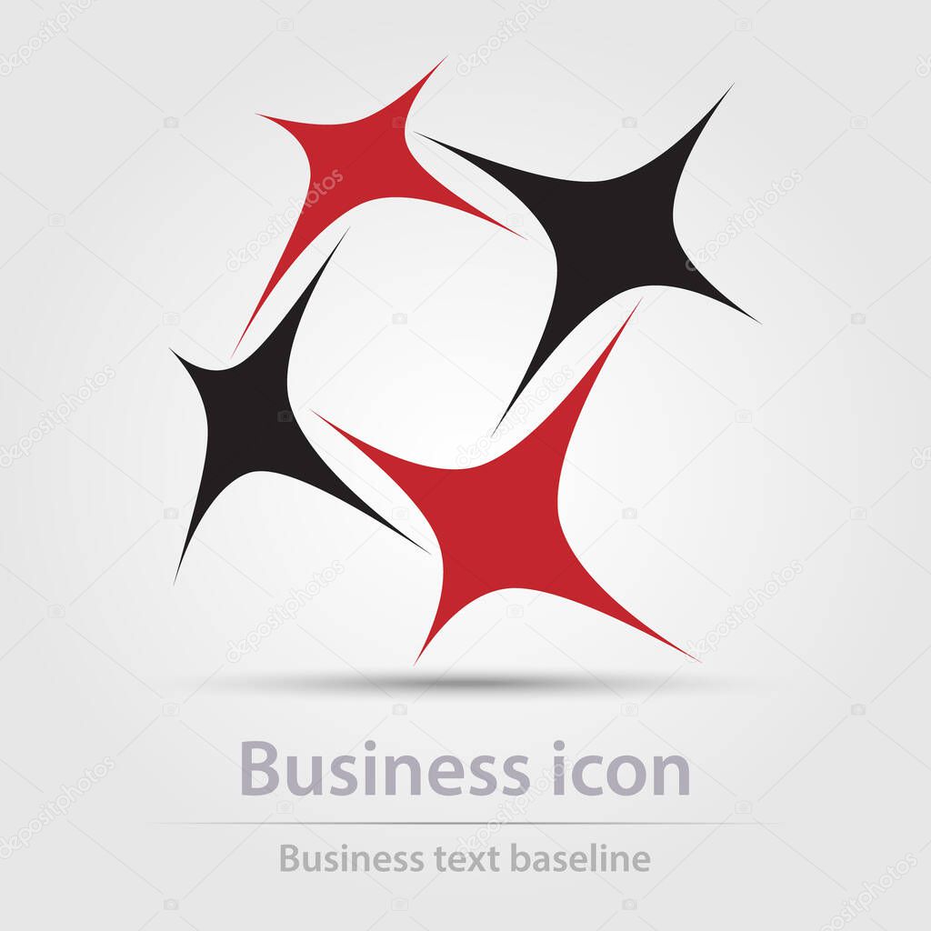 Originally designed color abstract vector business icon for creative design tasks