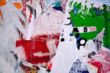 Posterler yırtık soyut