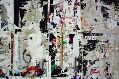 Posterler yırtık soyut