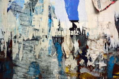 Posterler yırtık soyut