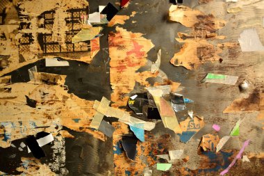 Posterler yırtık soyut