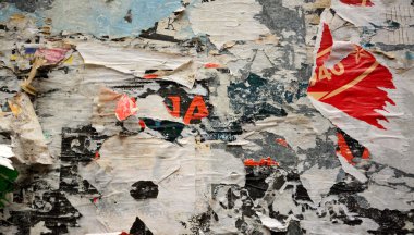 Posterler yırtık soyut