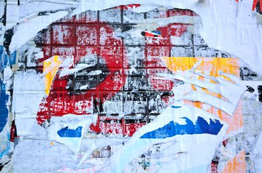 Posterler yırtık soyut